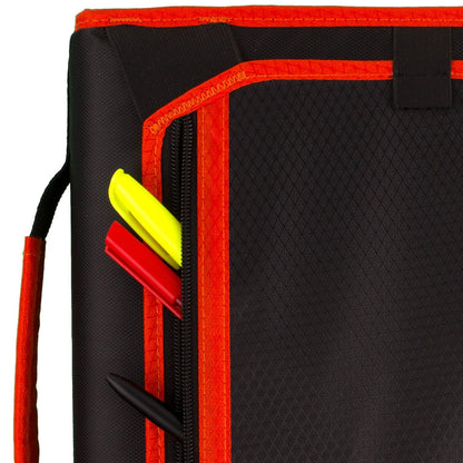 Five Star Zipper Binder, 2 Inch 3-Ring Binder with Round Rings, Expansion Panel and 5-Tab Expanding File, 580 Sheet Capacity, Red/Black (29052CE8)