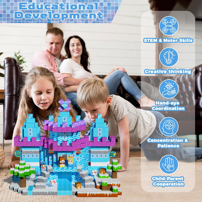 GraceDuck Magnetic Building Blocks150PCS Build Winter Castle, STEM Montessori Sensory Toy for Toddlers Kids, Christmas Birthday Gifts for 3 4 5 6 7 8 9 10 Year Old Girls Boys 🍁 All In One Marketplace Canada