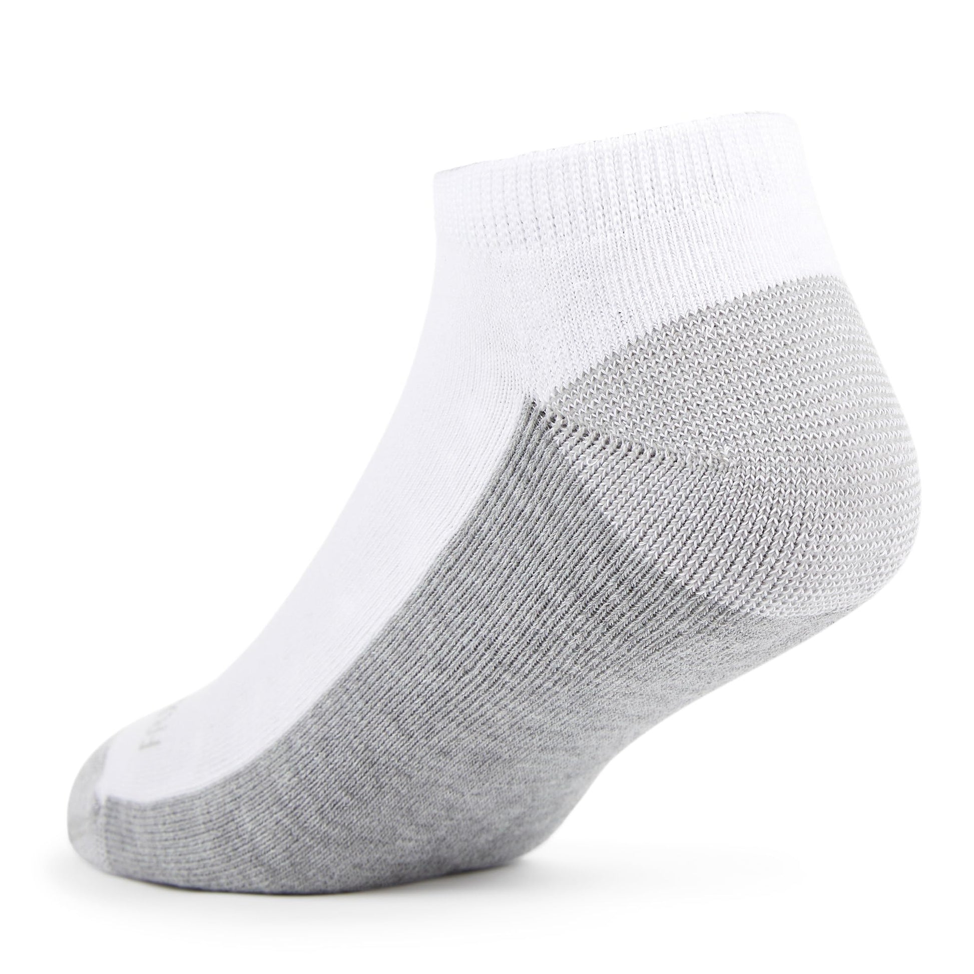 Fruit of the Loom mens 12 Pair Pack Dual Defense Cushioned Socks, White/Grey, 6-12 Fruit of the Loom