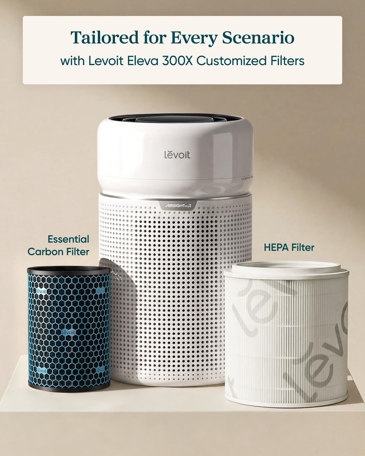 Levoit HEPA Air Purifiers for Bedroom, Allergies Defense, Eleva 300X