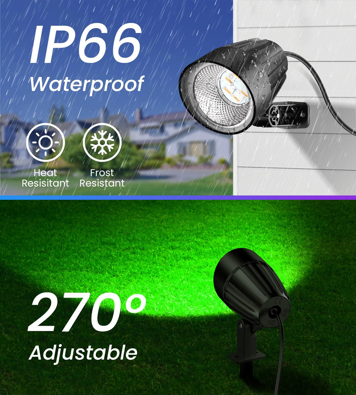 MEIKEE 15W RGBW LED Landscape Lights, Dimmable Landscape Lighting 🍁 All In One Marketplace Canada