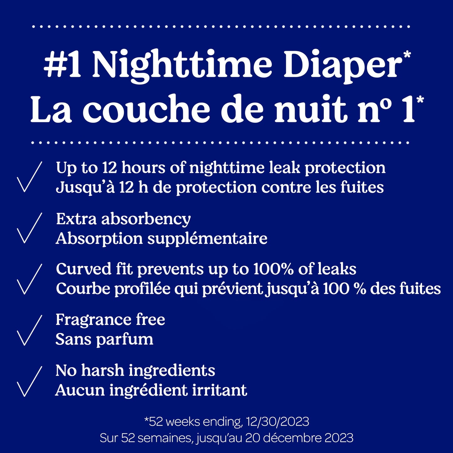 Huggies Overnites Size 5 Overnight Diapers (27+ lbs), 50 Ct
