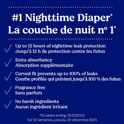Huggies Overnites Size 5 Overnight Diapers (27+ lbs), 50 Ct