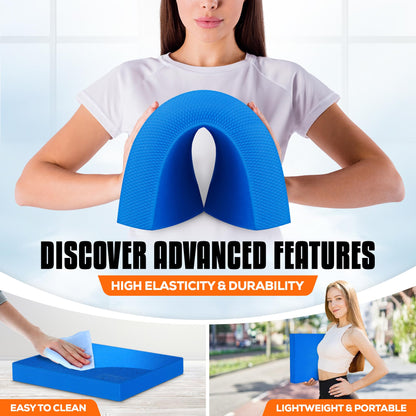 Yes4All Balance Pad, Nonslip TPE Foam Pad with Upgraded Sizes - L, XL, XXL Balance Mat for Fitness, Yoga, Pilates & Stability Training - Multicolor Options - L, Blue, Single 🍁 All In One Marketplace Canada