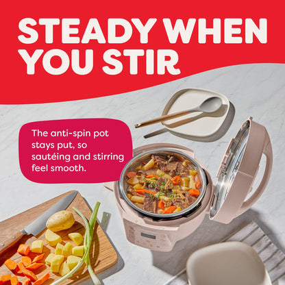 Instant Pot® RIO Mini 7-in-1 Multi-Cooker, PressureCooker, SlowCooker, RiceCooker, Steamer, Sauté, Yogurt Maker, & Warmer, Includes App With Over 2000 Recipes, 4QT, Rosewater