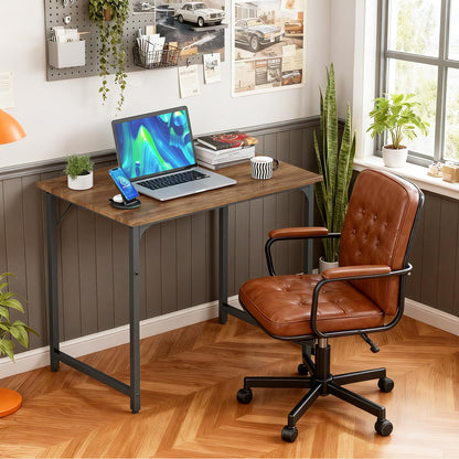 BestOffice Computer Desk,Home Office Desk Writing Study Table Modern Simple Style PC Desk with Metal Frame for Home Office BestOffice