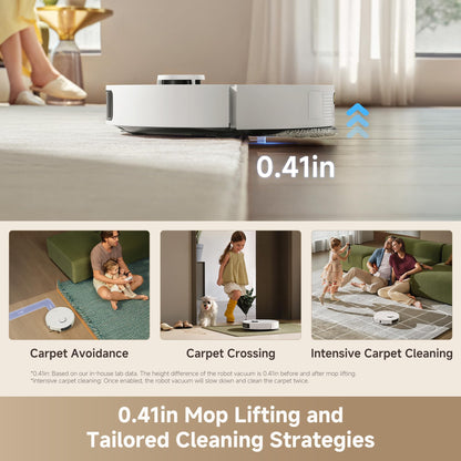 DREAME L40 Ultra Gen 2 Robot Vacuum and Mop with 25,000Pa Suction, Extendable Side Brush and Mop, All-in-One Self-Cleaning Dock, Voice & App Control, White - Available at All In One Marketplace Canada