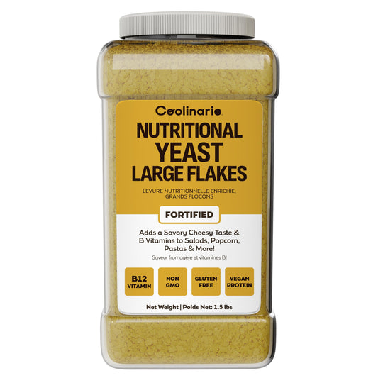 Coolinario Nutritional Yeast, Fortified, Large Flakes (1 GAL - 1.5 LBS) - Available at All In One Marketplace Canada