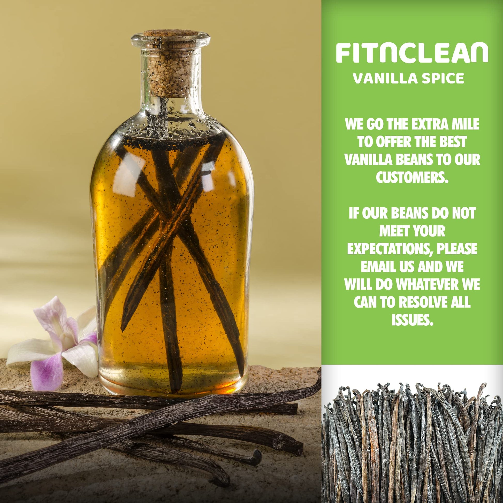26 Organic Madagascar Vanilla Beans Grade B 4-5.5" - FITNCLEAN Bulk Dry Whole Bourbon Non-GMO Pods