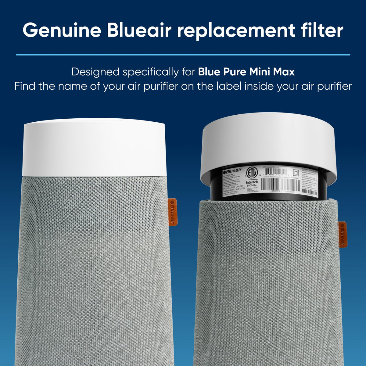 BLUEAIR Genuine Blue Pure Mini Max/Auto Air Purifier Replacement Filter