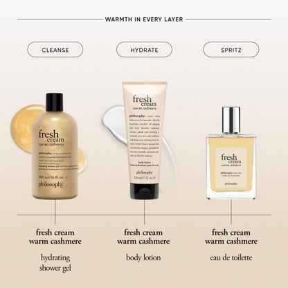 philosophy fresh cream warm cashmere body lotion, conditioning & moisturizing formula,240ml