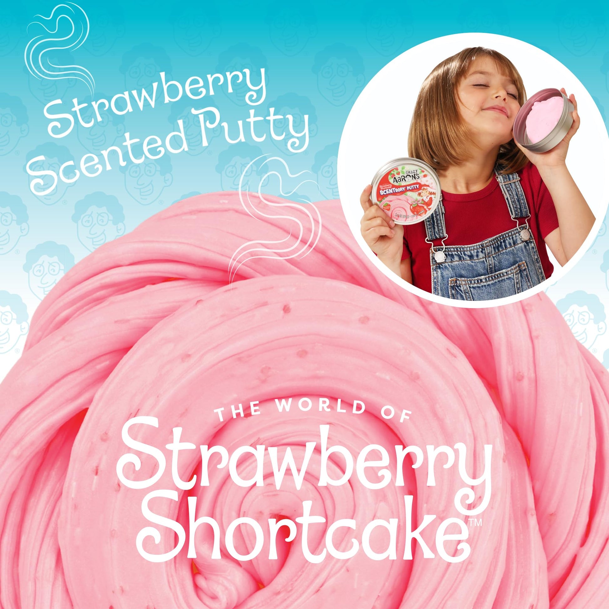 Crazy Aaron's Strawberry Shortcake™ SCENTsory® Putty - Made in USA Crazy Aaron's