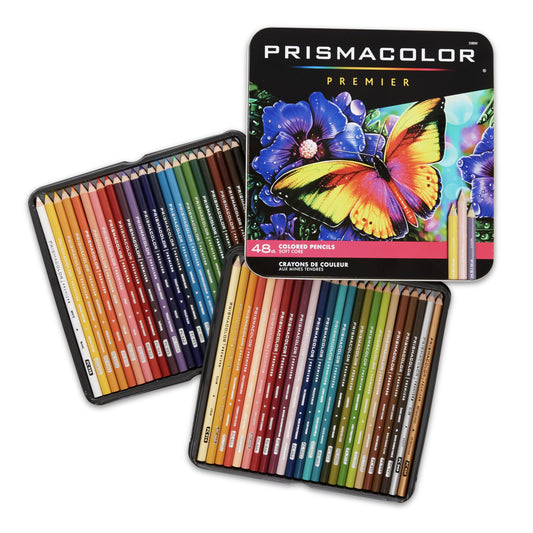 Prismacolor Premier Coloured Pencils, Soft Core Pencils for Adult Colouring Books, Drawing and Sketching, Assorted, 48 Count 🍁 All In One Marketplace Canada Prismacolor
