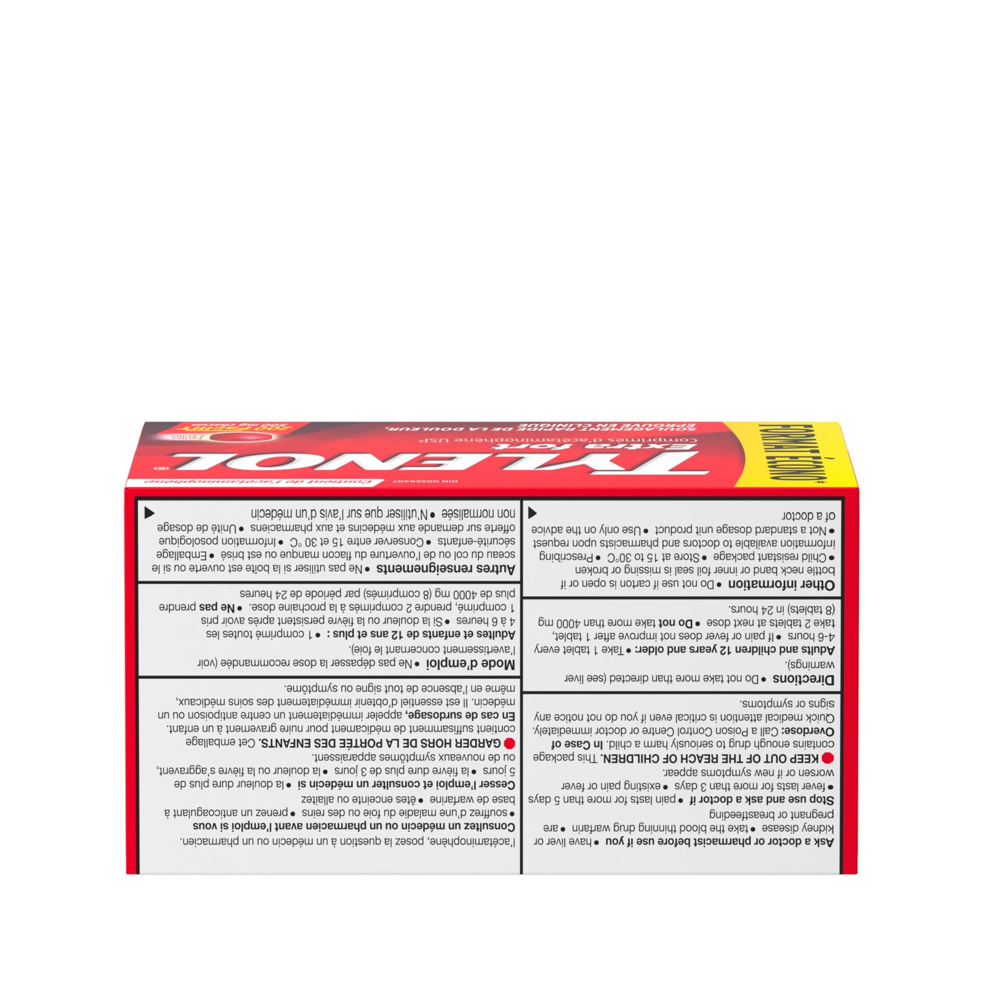 Tylenol Pain Relief Medicine, Headache and Pain Reliever and Fever Reducer, Extra Strength, Acetaminophen eZ Tabs, 500 mg, 200 Count