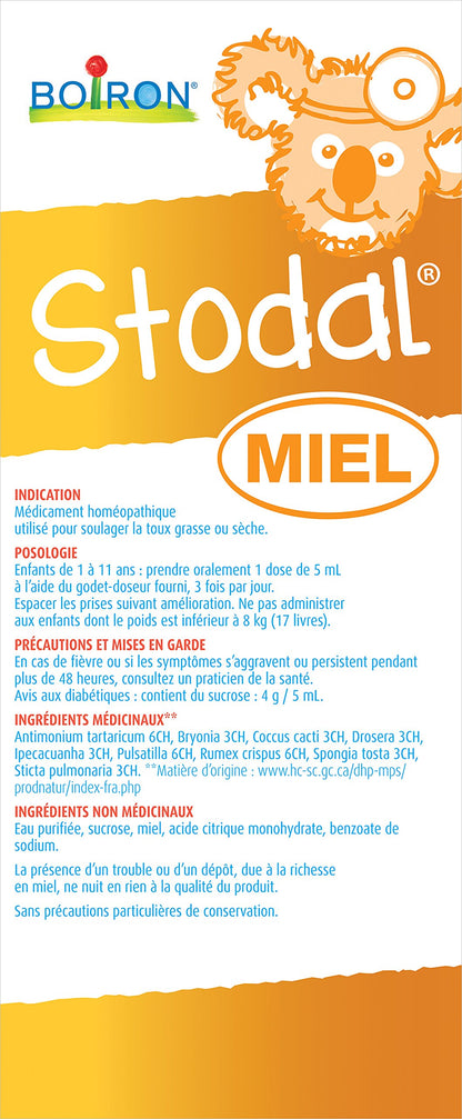 Boiron Stodal Children's Honey Cough Syrup, Twin Pack 2x200ml