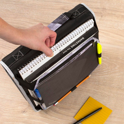Five Star Zipper Binder, 2 Inch 3-Ring Binder with Round Rings, Expansion Panel and 5-Tab Expanding File, 580 Sheet Capacity, Black (29052IT8)