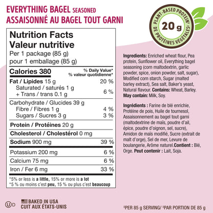 Lenny & Larry's Everything Bagel FITZELS – Savory Pretzel Snacks Incredibly Tasty, High Protein Salty, Vegan, 20g of Plant Based Protein (eight) Bags, 3 oz Each Lenny & Larry's
