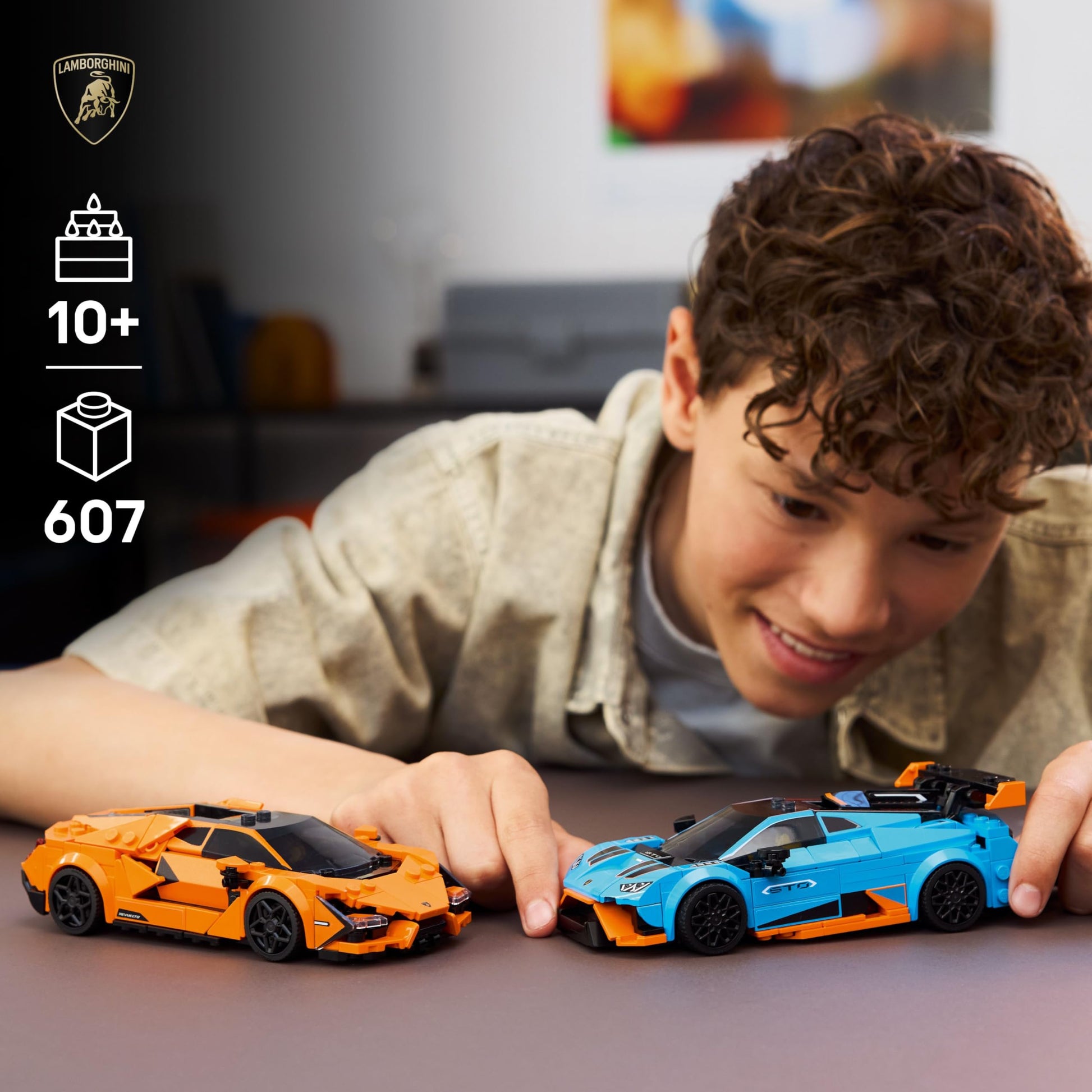 LEGO Speed Champions Lamborghini Revuelto & Huracán STO Car Toys - Building Toy for Pretend Play for Boys & Girls, Ages 10+ - Model Car Kit Display - Gift Idea for Kids - 77238 LEGO