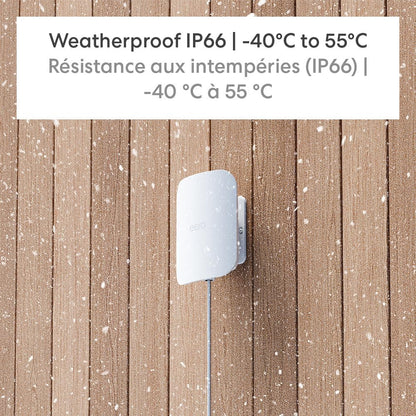 Amazon eero Outdoor 7 dual-band mesh wifi router (newest model), Weatherproof rating of IP66, Coverage up to 1,390 m² outdoors, 1-pack, Includes 30W PoE+ adaptor