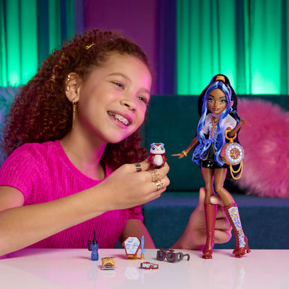 Monster High Doll, Robecca Steam in Blue Blouse and Black Shorts with Pet Penguin Captain Penny and 7 Accessories Like Flying Goggles and Purse 🍁 All In One Marketplace Canada