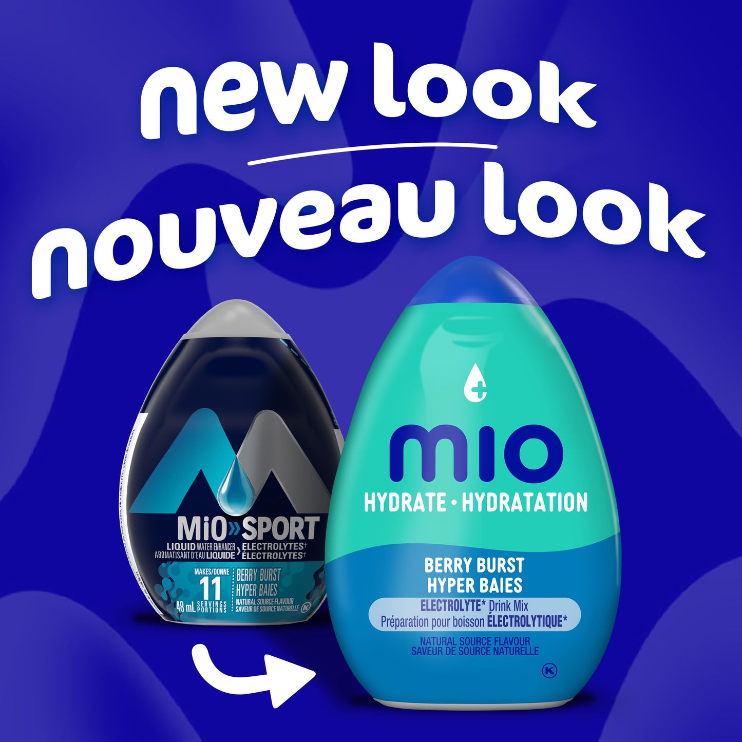 Mio Hydrate Berry Burst Electrolyte Drink Mix, 48 mL Bottle (Pack of 12)