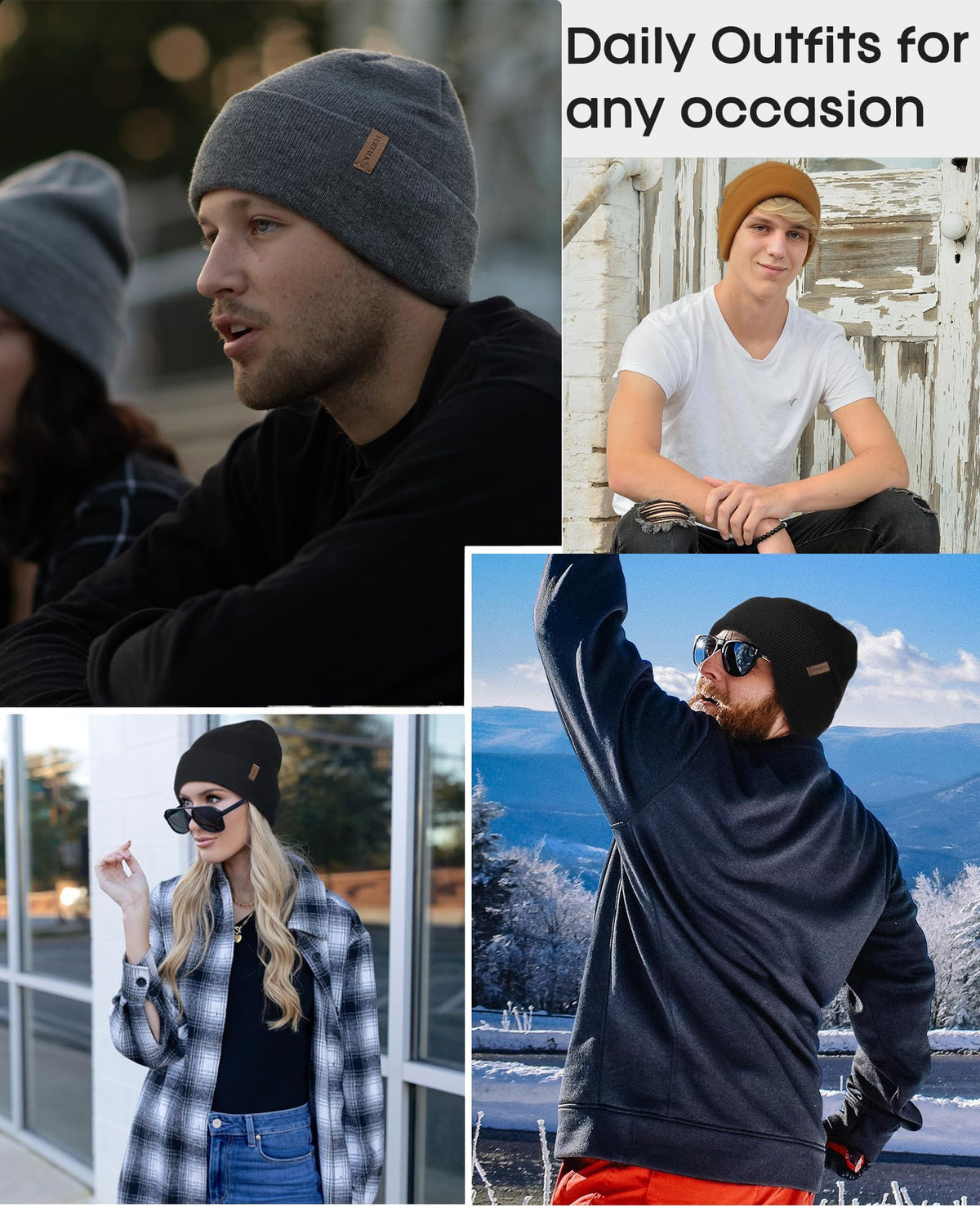 FURTALK Unisex Cuffed Beanie Thick Double Knit Winter Skull Cap 🍁 All In One Marketplace Canada