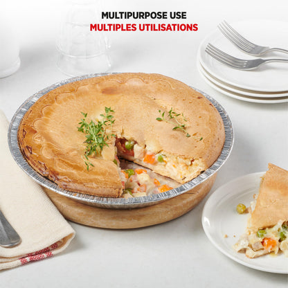 Starfrit 50-Pack Aluminum Pie Plates, 9", Disposable, Oven & Freezer Safe Starfrit