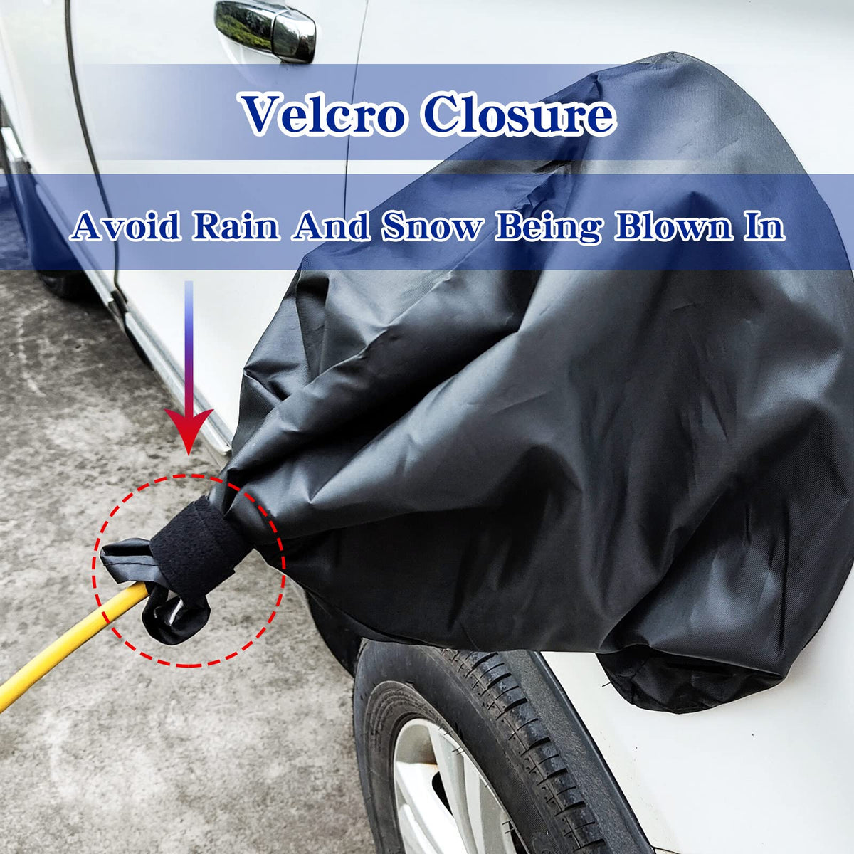 LZSTEC EV Charger Port Cover, Electric Car Charger Plug Cover, Outdoor Waterproof Winter Snow Rain UV All-Weather Protection, Magnetic Attachment, Suitable for Steel-Bodied Electric Vehicles 🍁 All In One Marketplace Canada