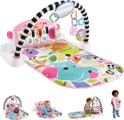 Fisher-Price Glow and Grow Kick & Play Piano Gym, Pink Fisher-Price
