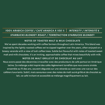Starbucks Veranda Blend for Nespresso Vertuo – Blonde Roast Coffee Capsules, 4 Boxes (400g)