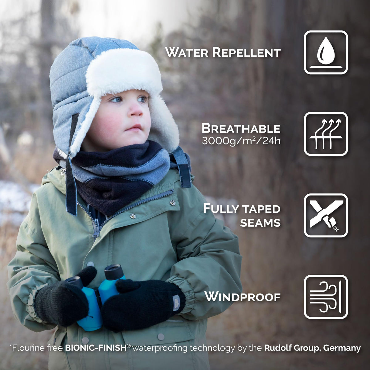 Jan & Jul Boys' Toasty-Dry Trapper Hat for Kids (Black, L) 🍁 All In One Marketplace Canada