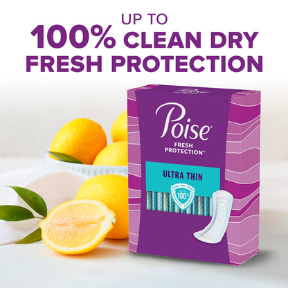 Poise Ultra Thin Incontinence Pads & Postpartum Incontinence Pads, 5 Drop Maximum Absorbency, Long Length, 60 Count 🍁 All In One Marketplace Canada