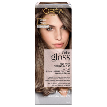 L'Oreal Paris Le Color Gloss One Step Toning Hair Gloss Treatment, Smoky Bronde, Enhance Your Shine with this Semi Permanent Hair color, 1 Kit 🍁 All In One Marketplace Canada