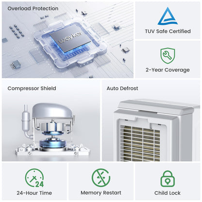 Waykar 2,000 Sq. Ft Energy Star Dehumidifier for Home and Basements, with Auto or Manual Drainage, 0.6 Gal Water Tank Capacity 🍁 All In One Marketplace Canada