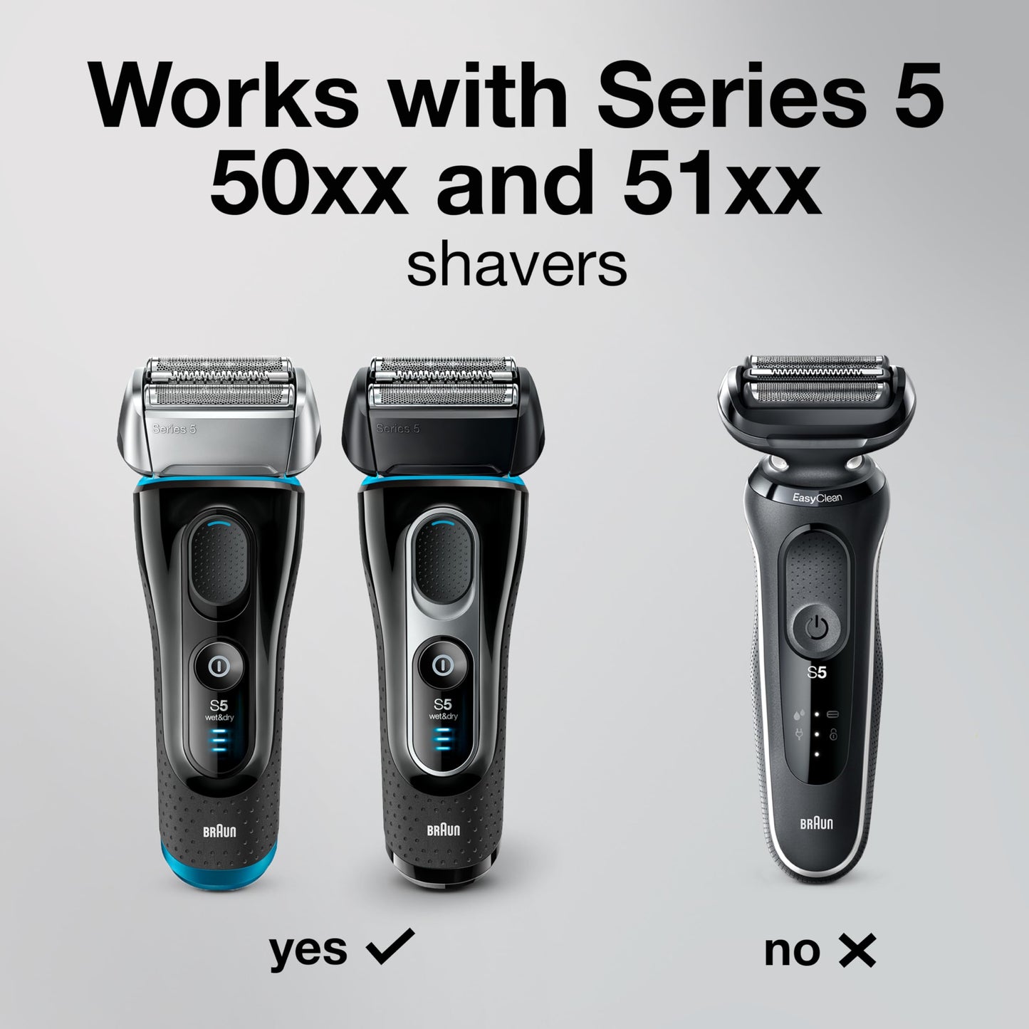 Braun Series 5 52S Electric Shaver Head Replacement Cassette – Silver
