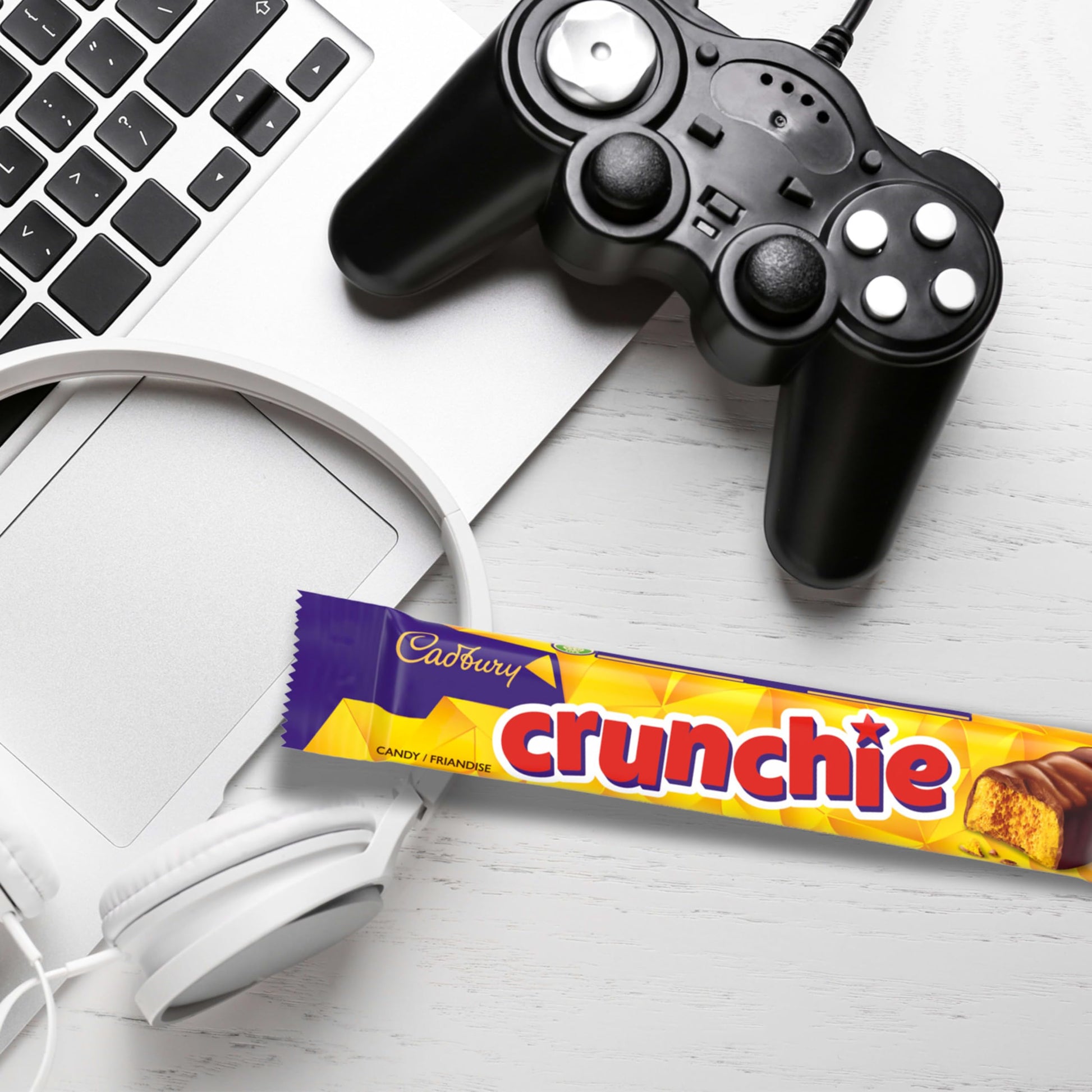 Crunchie Chocolate Bars, Full Size, 44g Each, Box of 24 Individually Wrapped