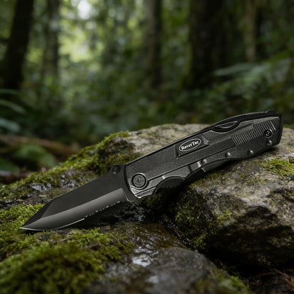 RoverTac Pocket Knife, 15-in-1 Multitool with Pliers, Bottle & Can Opener, 9 Screwdriver Bits, Locking Mechanism & Nylon Sheath - EDC Multi Tool for Camping, Hiking & DIY, Gift for Men & Dad - Available at All In One Marketplace Canada
