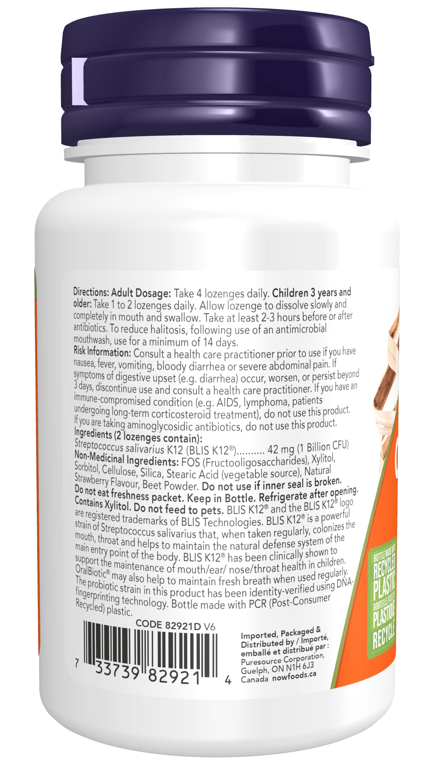 NOW Supplements, OralBiotic, Developed for Adults & Children, Strain Verified, 60 Lozenges NOW