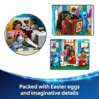 LEGO Disney Lilo and Stitch Beach House Toy - Building Playset for Kids, Girls and Boys, Ages 9+ - Includes 5 Minifigures - Disney Gift Idea for Fans of Lilo & Stitch Movie - 43268 LEGO