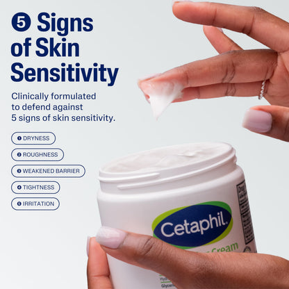 Cetaphil Moisturizing Cream With Sweet Almond Oil And Glycerin - 48hr Hydration - For Dry To Very Dry And Sensitive Skin - Fragrance Free, Paraben Free - Dermatologist Recommened, 453g 🍁 All In One Marketplace Canada