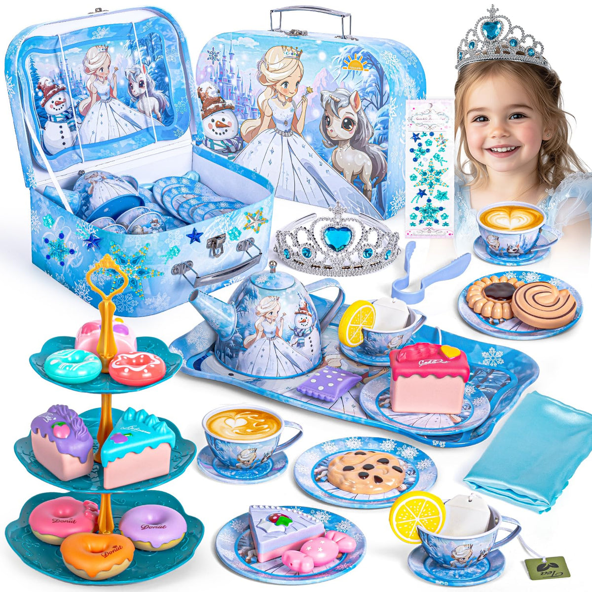 Hohosunlar Kids Tea Party Set for Little Girls Toddlers 3 4 5 6 7 8 🍁 All In One Marketplace Canada