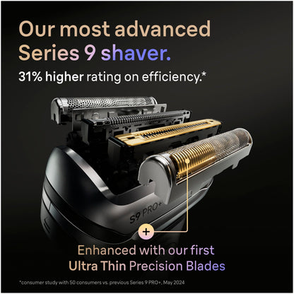 Braun Series 9 PRO+ Electric Razor for Men, Electric Foil Shaver, with Precision Trimmer, Pro SensoAdapt, 6in1 SmartCare Center, 9667CC, Silver