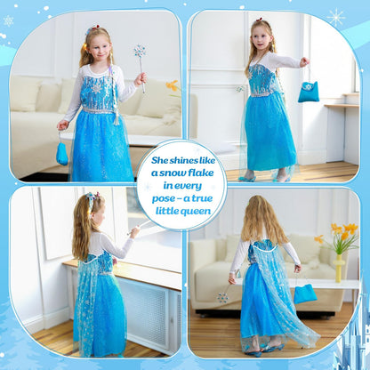 LOYO Princess Dress Up for Girl, Light Up Halloween Costume Girls Ages 3-10 🍁 All In One Marketplace Canada