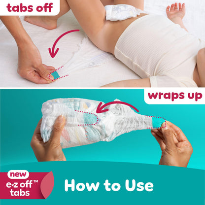 Pampers Diapers - Cruisers 360 degrees - Size 4, 64 Count, up to 100% Leakproof Fit, Designed for Active Babies, Pull On Diaper, EZ Off Tabs Designed for Easy Changes