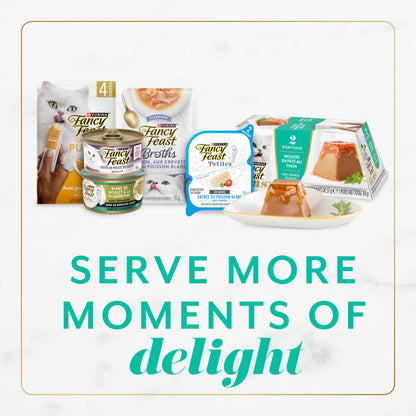 Fancy Feast Gems Wet Cat Food, Mousse Pâté Salmon & Tuna 57g (2 Pack x 8)