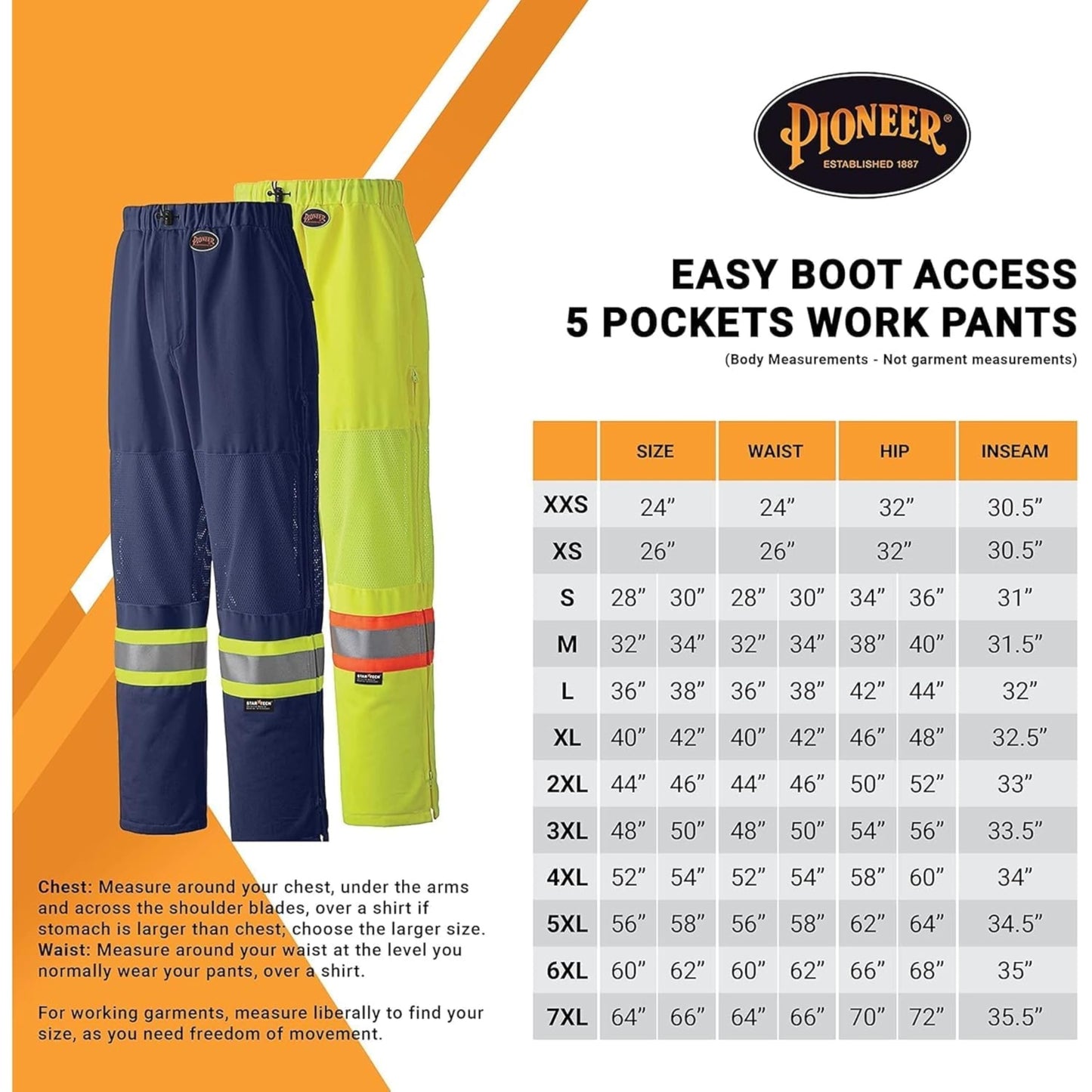 Pioneer Hi Vis Pants for Men - Breathable Mesh - Blue Pioneer
