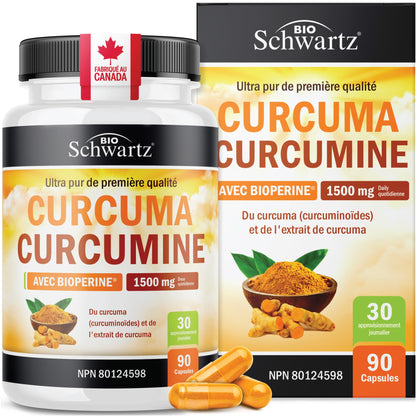 Turmeric Curcumin 1500mg | Turmeric Supplements + Black Pepper | Joint Pain Relief & Anti Inflammatory Pills | High Potency Curcumin Supplements with Black Pepper | Non-GMO, Gluten-Free | 90 Ct