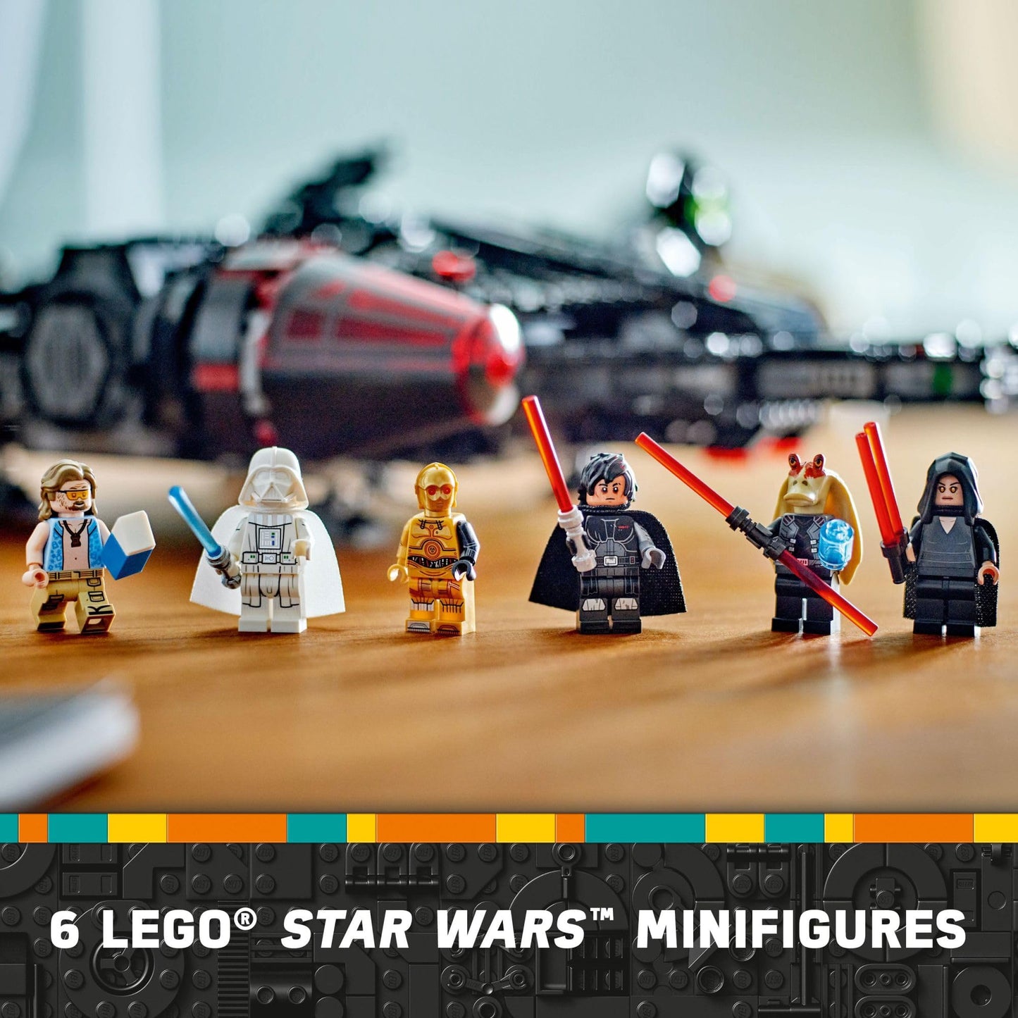 LEGO Star Wars The Dark Falcon Buildable Starship, Star Wars Toy Vehicle Set for Boys and Girls, Collectible Millenium Falcon Toy with 6 Star Wars Minifigures, Birthday Gift for Kids or Any Fan, 75389 LEGO