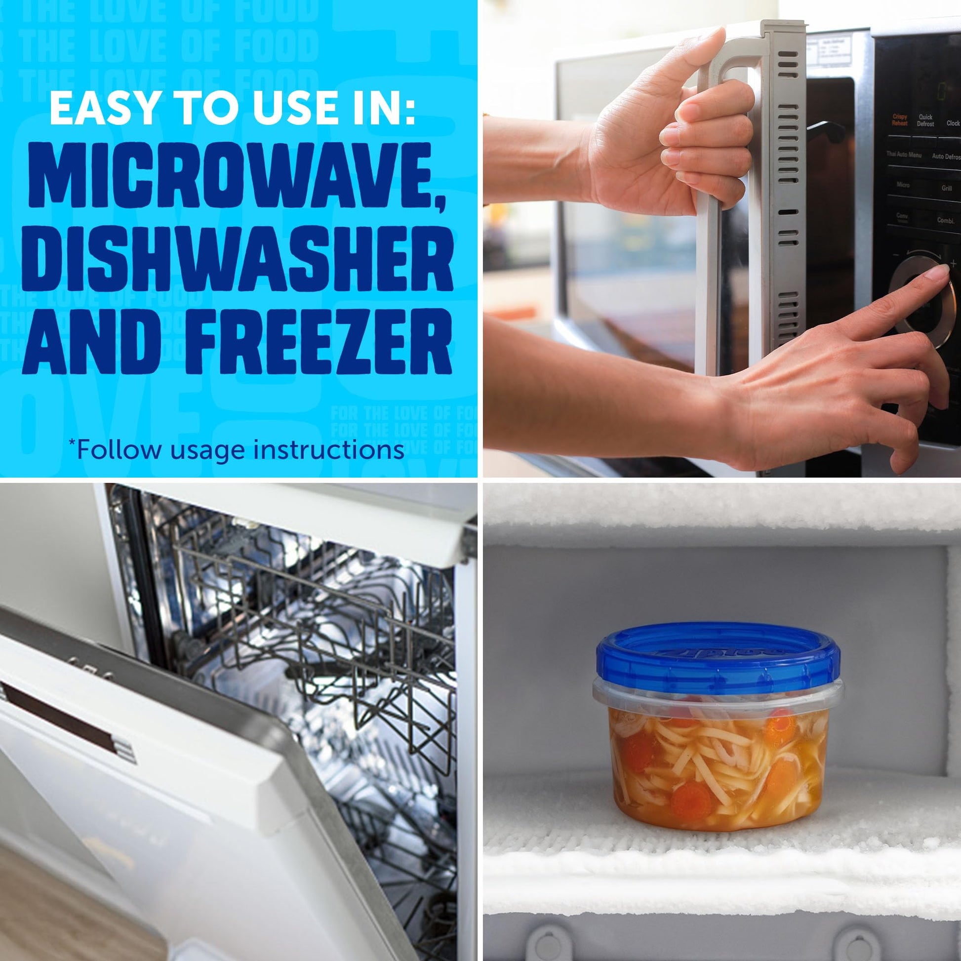 Ziploc Twist N Loc Reusable Containers, Leak-Proof Lid, Keeps Food Fresh, BPA Free, Microwave, Freezer and Dishwasher Safe Food Storage for Lunch and Leftovers, 9 Containers, 2 Cup Capacity - Available at All In One Marketplace Canada