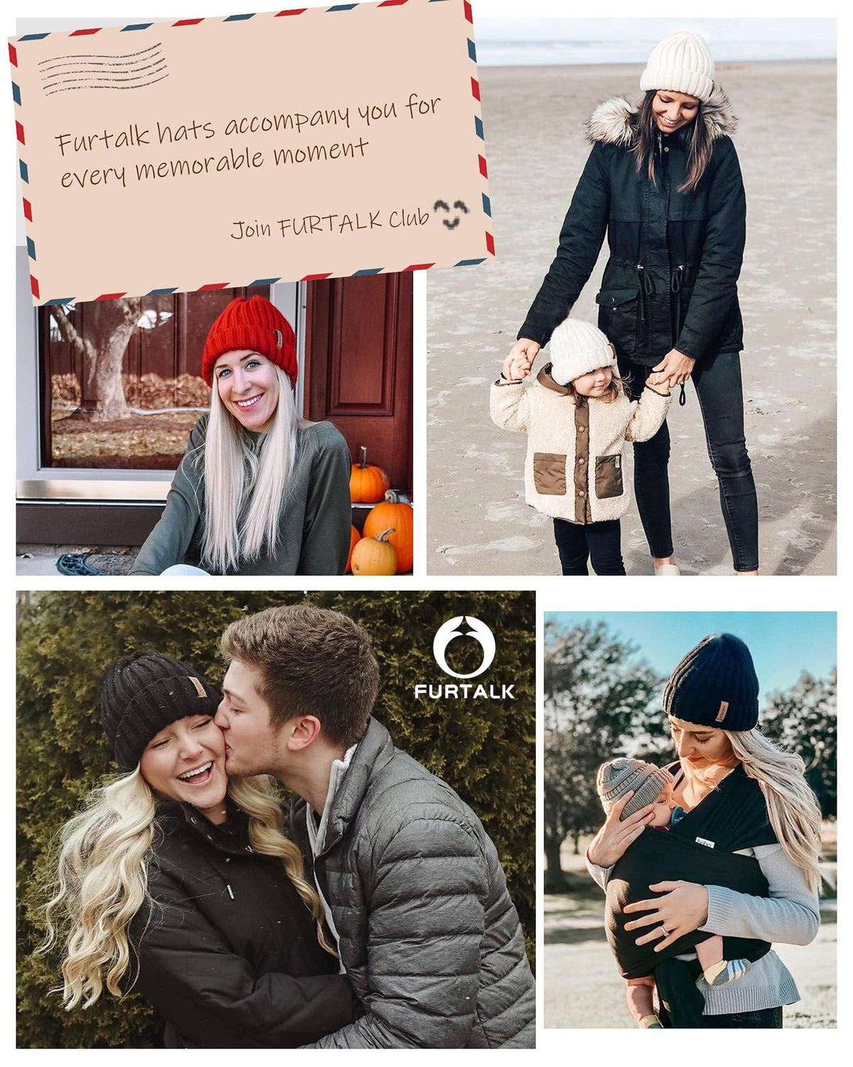 FURTALK Knit Beanie Hats for Women Men Double Layer Fleece Lined Chunky Winter Hat Beige 🍁 All In One Marketplace Canada